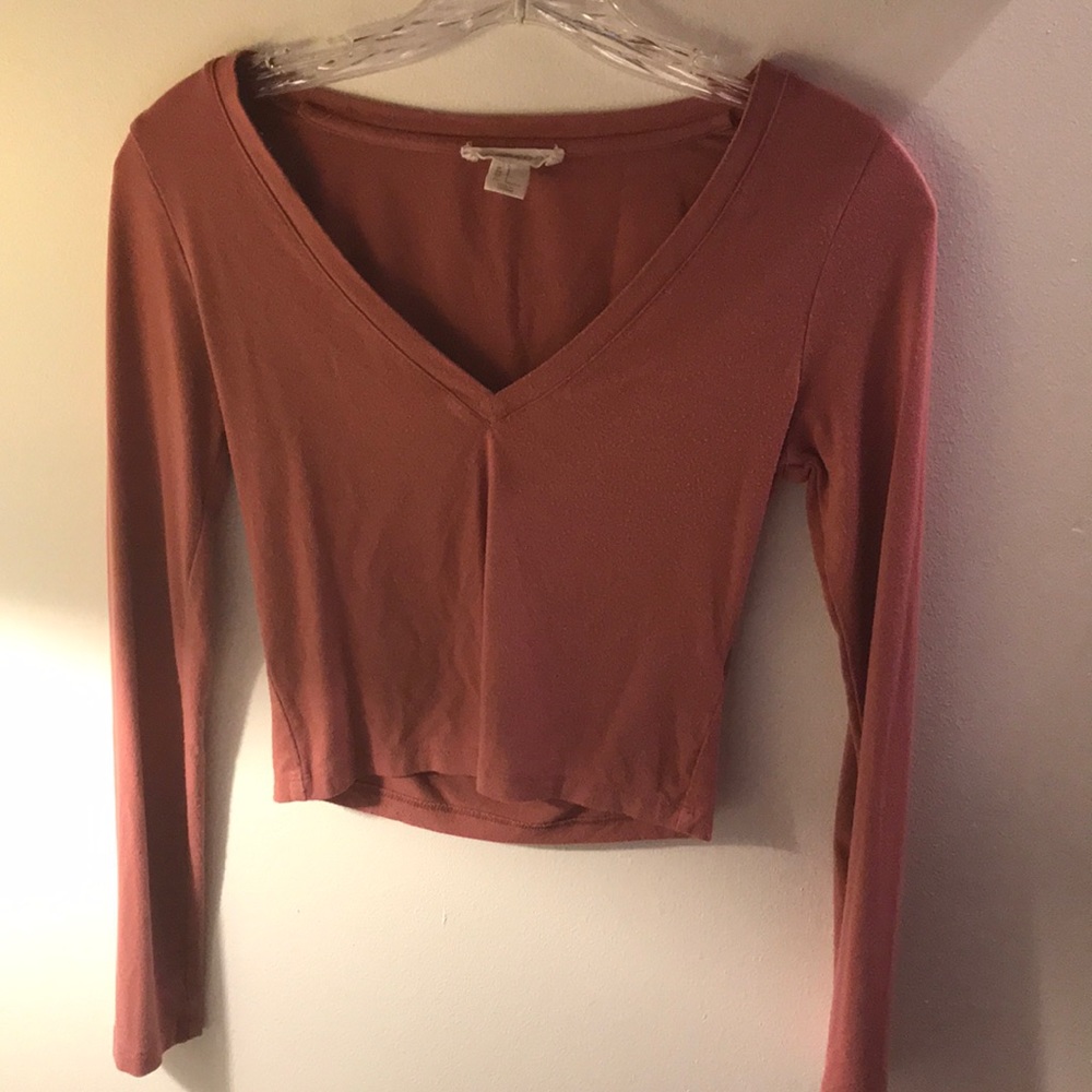 long sleeve crop top
